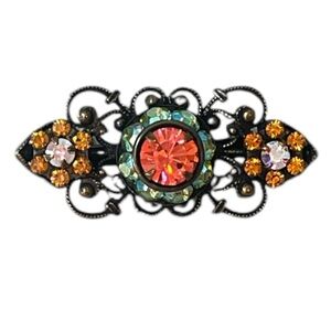 Liz Palacious Rhinestone Brooch Multi-Colored